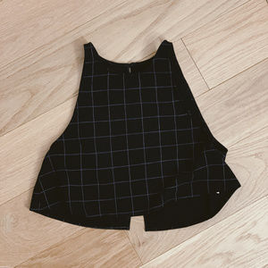 American Apparel Halter Open Back Top - Black